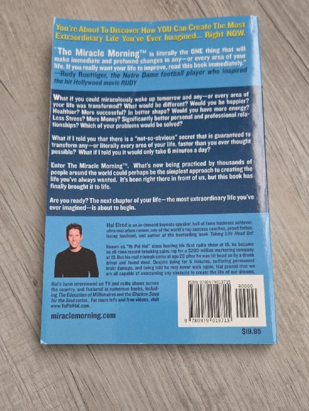 The Miracle Morning - Hal Elrod Blue Paperback